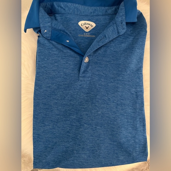 Men’s Medium Blue Callaway Short Sleeve Polo - Picture 2 of 5